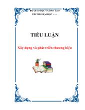 Đề tài Chiến lược xây dựng và phát triển thương hiệu