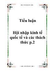 Đề tài Giải pháp thực hiện quá trình hội nhập kinh tế quốc tế của Việt Nam