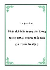 Đề tài Phân tích hiện tượng tiền lương trong tư bản chủ nghĩa thường thấp hơn giá trị sức lao động