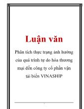 Đề tài Phân tích thực trạng ảnh hưởng của quá trình tự do hóa thương mại đến công ty cổ phần vận tải biển VINASHIP