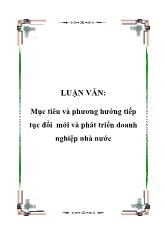 Đề tài Quá trinh đổi mới doanh nghiệp Nhà nước