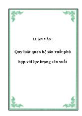 Đề tài Quy luật quan hệ sản xuất phù hợp với lực lượng sản xuất
