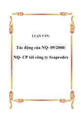 Đề tài Tác động của NQ- 09/2000/ NQ- CP tới công ty Seaprodex