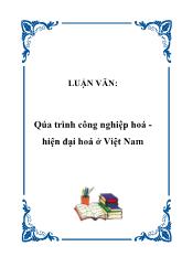 Đề tài Thuận lợi và khó khăn đối với sự nghiệp công nghiệp hóa-Hiện đại hóa ở nước ta