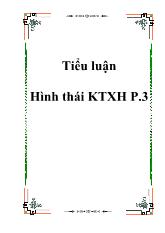 Đề tài Vấn đề xây dựng hình thái kinh tế-xã hội ở Việt Nam