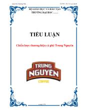 Tiểu luận Chiến lược thương hiệu cà phê Trung Nguyên