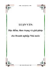 Tiểu luận Đặc điểm, thưc trạng và giải pháp cho doanh nghiệp Nhà nước