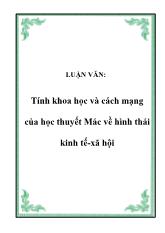 Tiểu luận Tính khoa học và cách mạng của học thuyết Mác về hình thái kinh tế-xã hội