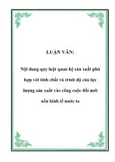 Tiểu luận Vận dụng quy luật quan hệ sản xuất phù hợp với tính chất và trình độ phát triển của lực lượng sản xuất vào công cuộc đổi mới kinh tế nước ta