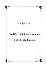 Đề tài Sự điều chỉnh kinh tế của nhà nước tư sản hiện đại