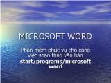 Bài giảng môn tin học Microsoft word