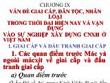 Bài giảng Vấn đề giai cấp, dân tộc, nhân loại trong thời đại hiện nay và vận dụng vào sự nghiệp xây dựng CNXH ở Việt Nam