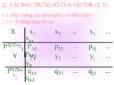 Bài giảng Các đặc trưng số của Vector (X, Y)