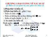 Bài giảng Đại cương về xác suất