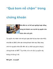 Quả bom nổ chậm trong chứng khoán