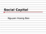Bài giảng Social Capital