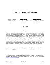 Tax Incidence in Vietnam