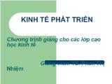 Bài giảng Kinh tế phát triển - Phan Thị Nhiệm