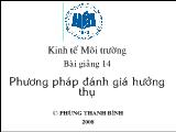 Bài giảng Phương pháp đánh giá hưởng thụ