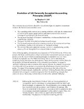 Evolution of US generally accepted accounting principles (GAAP)