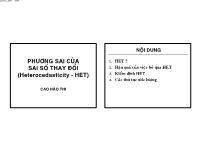 Phương sai của sai số thay đổi