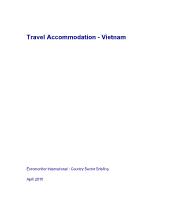 Báo cáo Về khách sạn trong ngành du lịch