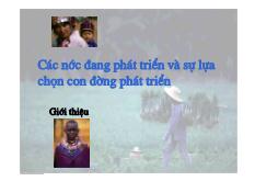 Các nước đang phát triển và sự lựa chọn con đường phát triển