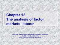 The analysis of factor markets- Labour