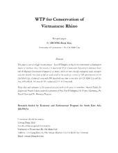 WTP for Conservation of Vietnamese Rhino