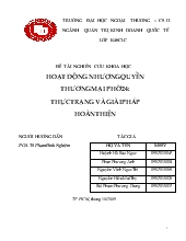 Đề tài Hoạt động nhượng quyền thương mại phở 24: Thực trạng và giải pháp hoàn thiện