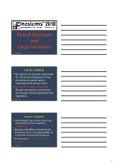 Insurance and incoterms 2010