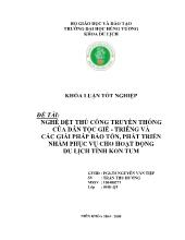 Khóa luận Nghề dệt thủ công truyền thống của dân tộc giẻ - Triêng và các giải pháp bảo tồn, phát triển