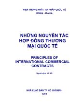 Những nguyên tắc hợp đồng thuơng mại quốc tế