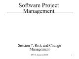 Bài giảng Risk and change management