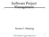 Bài giảng Software Project Management: Planning