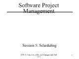 Bài giảng Software Project Management: Scheduling