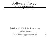 Bài giảng Software Project Management: WBS, Estimation & Scheduling