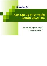 Bài giảng Đào tạo và phát triển nguồn nhân lực - Lê Thị Hạnh