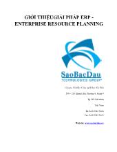 Giới thiệu giải pháp erp - Enterprise resource planning