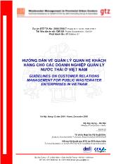 Hướng dẫn về quản lý quan hệ khách hàng cho các doanh nghiệp quản lý nước thải ở Việt Nam