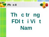 Tình hình sử dụng FDI ở Việt Nam và Trung Quốc: Thực trang FDI Việt Nam