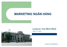 Bài giảng Marketing ngân hàng