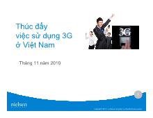 Đề tài Nghiên cứu về tình hình sử dụng dịch vụ 3g ở Việt Nam 2010