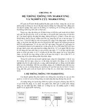 Bài giảng Hệ thống thông tin marketing và nghiên cứu marketing
