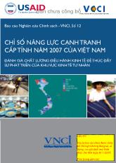 Báo cáo Chỉ số năng lực cạnh tranh cấp tỉnh năm 2007 của Việt Nam