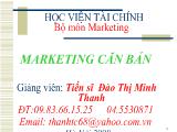 Bài giảng Marketing căn bản_Đào Thị Minh Thanh