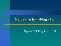 Bài giảng Nghiệp vụ huy động vốn - Nguyễn Thị Thùy Linh