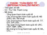 Bài giảng Thanh toán quốc tế (International payment)