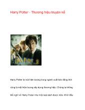 Bài viết Harry Potter - Thương hiệu truyện kể