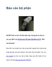 Báo cáo Chuẩn mực kế toán Việt Nam: bộ phận